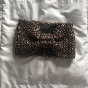 Brown/Gold Knitted Bandeau Headband